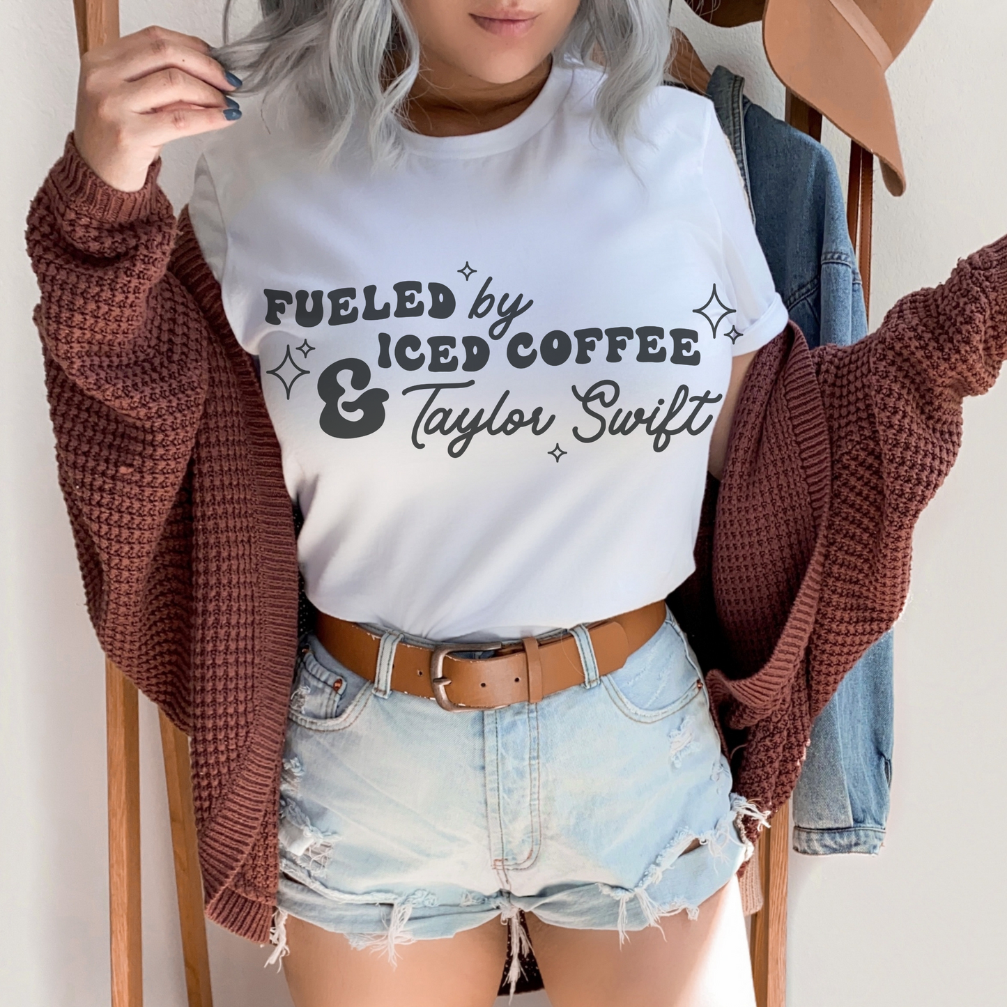 Fueled by Iced Coffee And Taylor Retro T Shirt or Sweatshirt