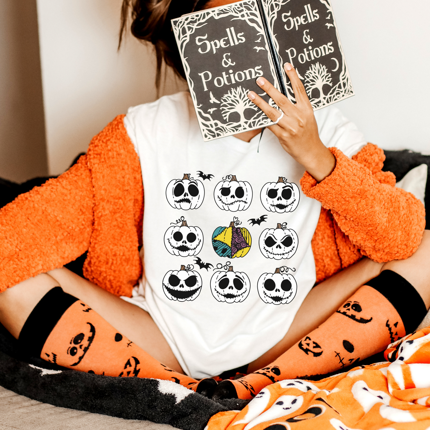 Skeleton Pumpkins T Shirt