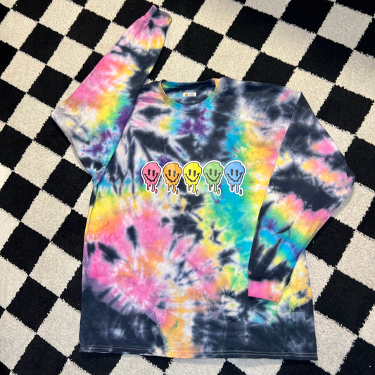 If Youre Reading This Rainbow Drip Tie Dye Long Sleeve T Shirt