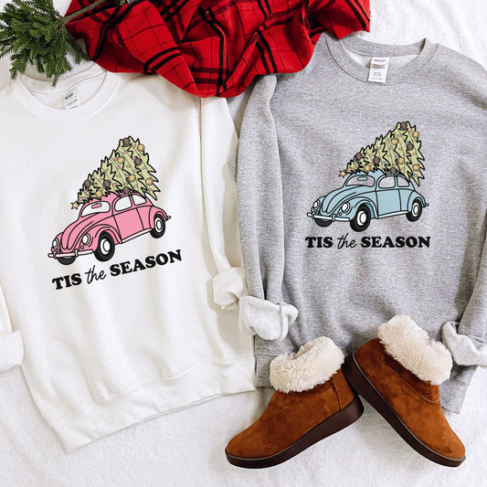 Tis The Season Groovy Sweatshirt