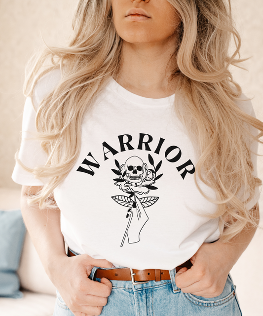 Mental Health Warrior Hand Flower T Shirt