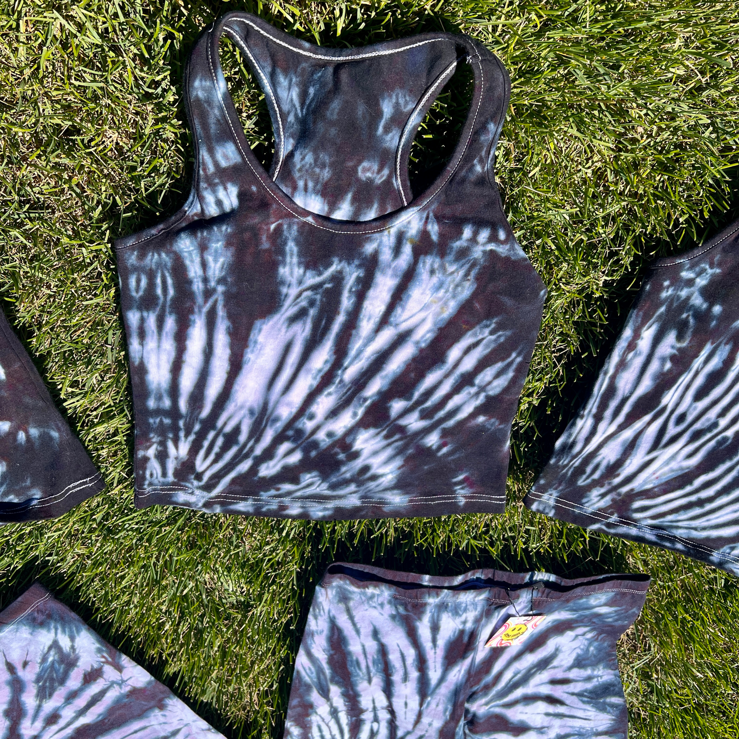 Tie Dye Matching Biker Shorts and Top