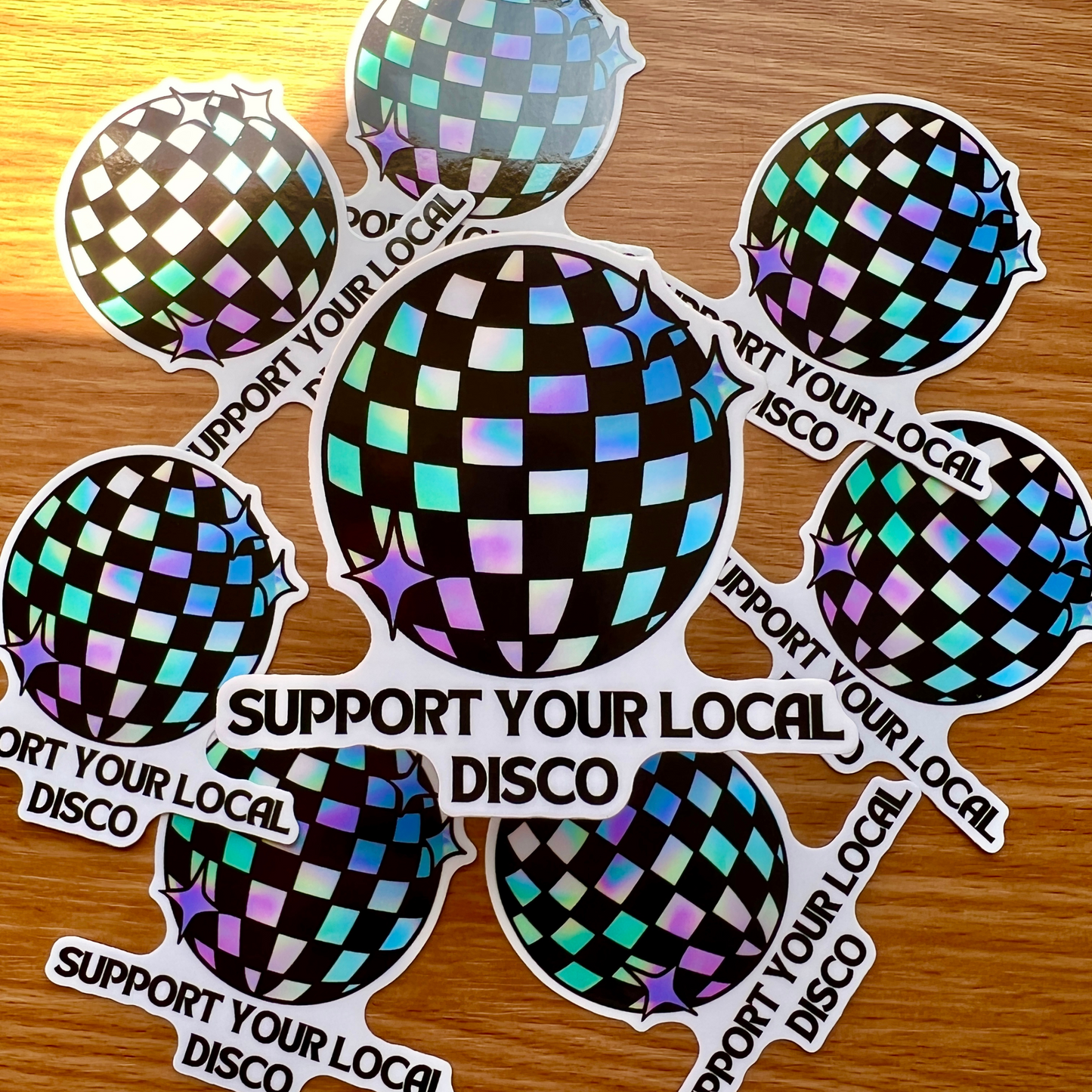 Support Your Local Disco |  Vinyl Water Bottle Sticker