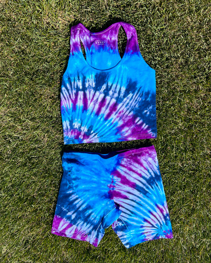 Tie Dye Matching Biker Shorts and Top