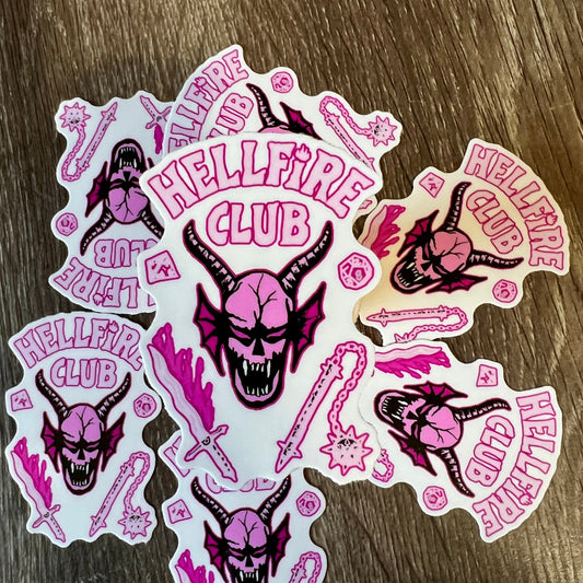 Pink Club Vinyl Water Bottle Sticker