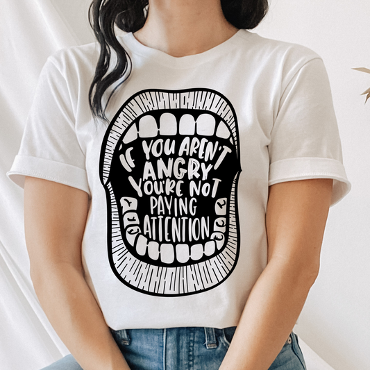 If You Arent Angry, Youre Not Paying Attention Retro T Shirt