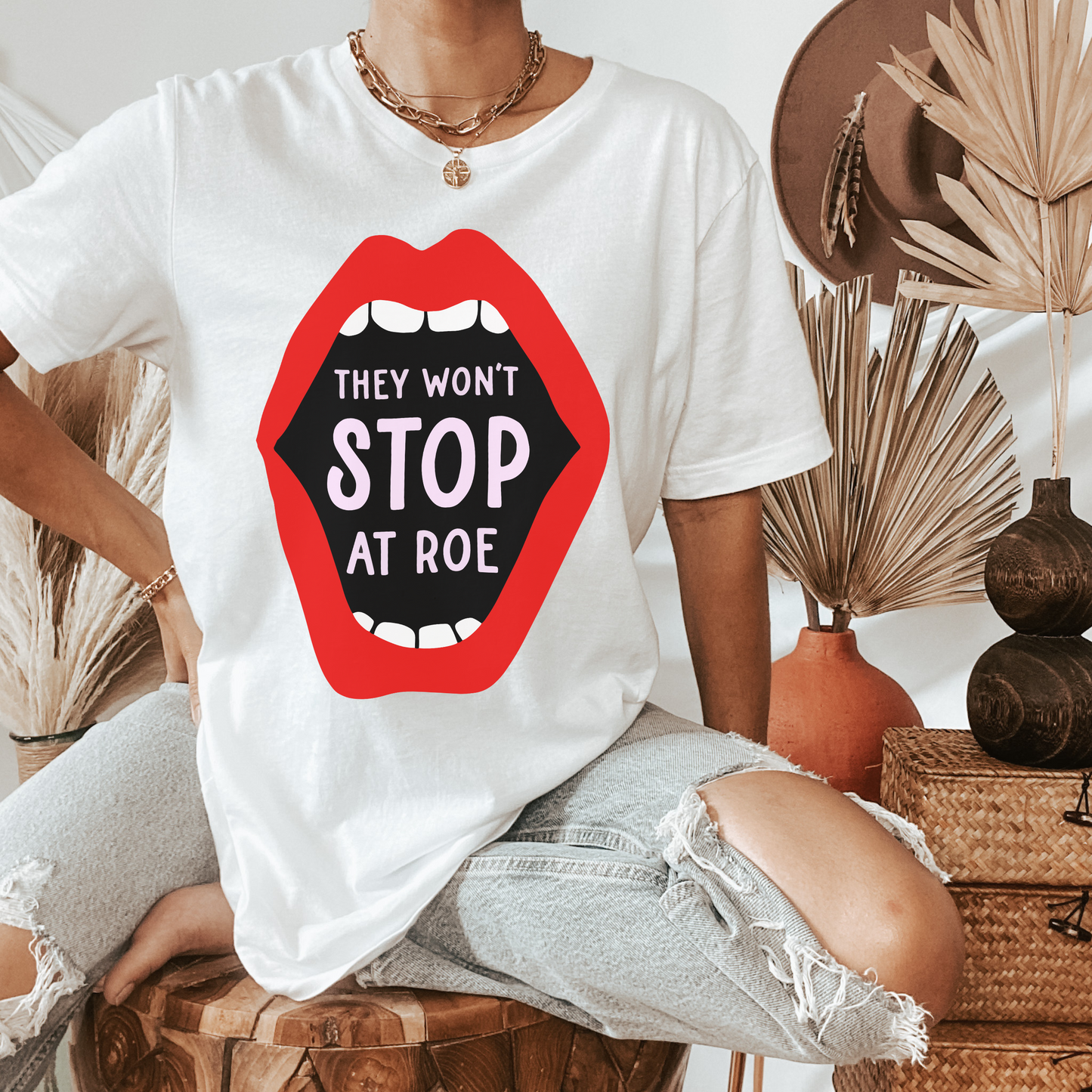 They Wont Stop at Roe Retro T Shirt