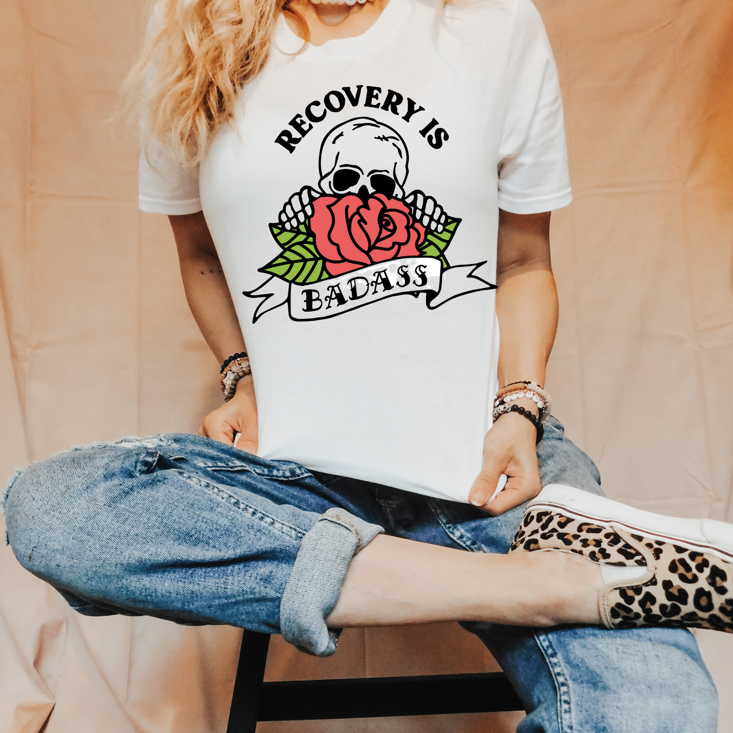 Recovery is Badass Retro T Shirt