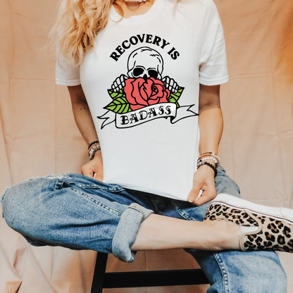 Recovery is Badass Retro T Shirt