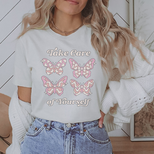 Take Care of Yourself Retro T Shirt