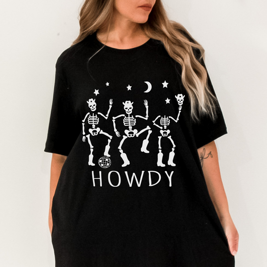 Dancing Cowboy Skeletons T Shirt