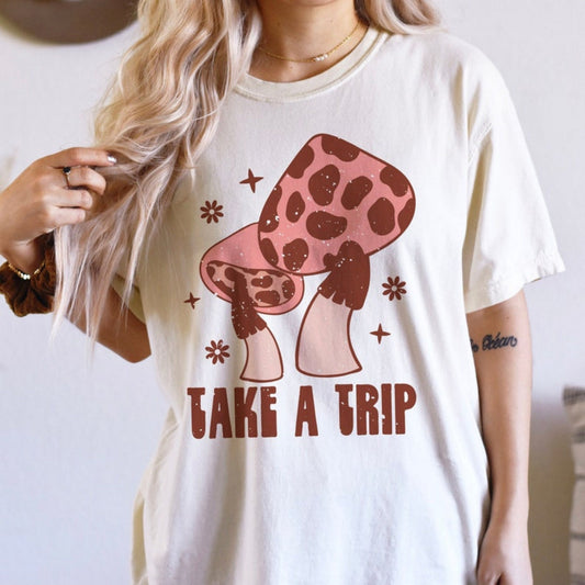 Take A Trip | Mushroom Retro T Shirt