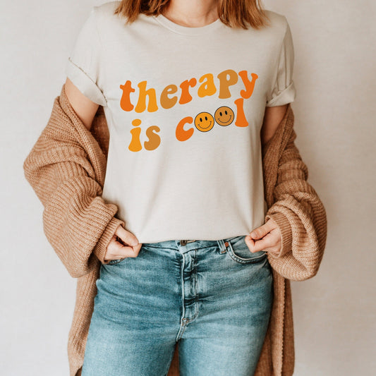 Therapy is Cool Retro T Shirt