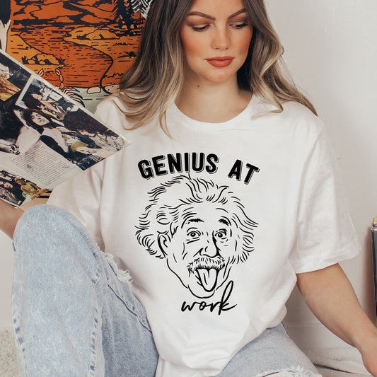 Genius at Work Teacher Retro T Shirt