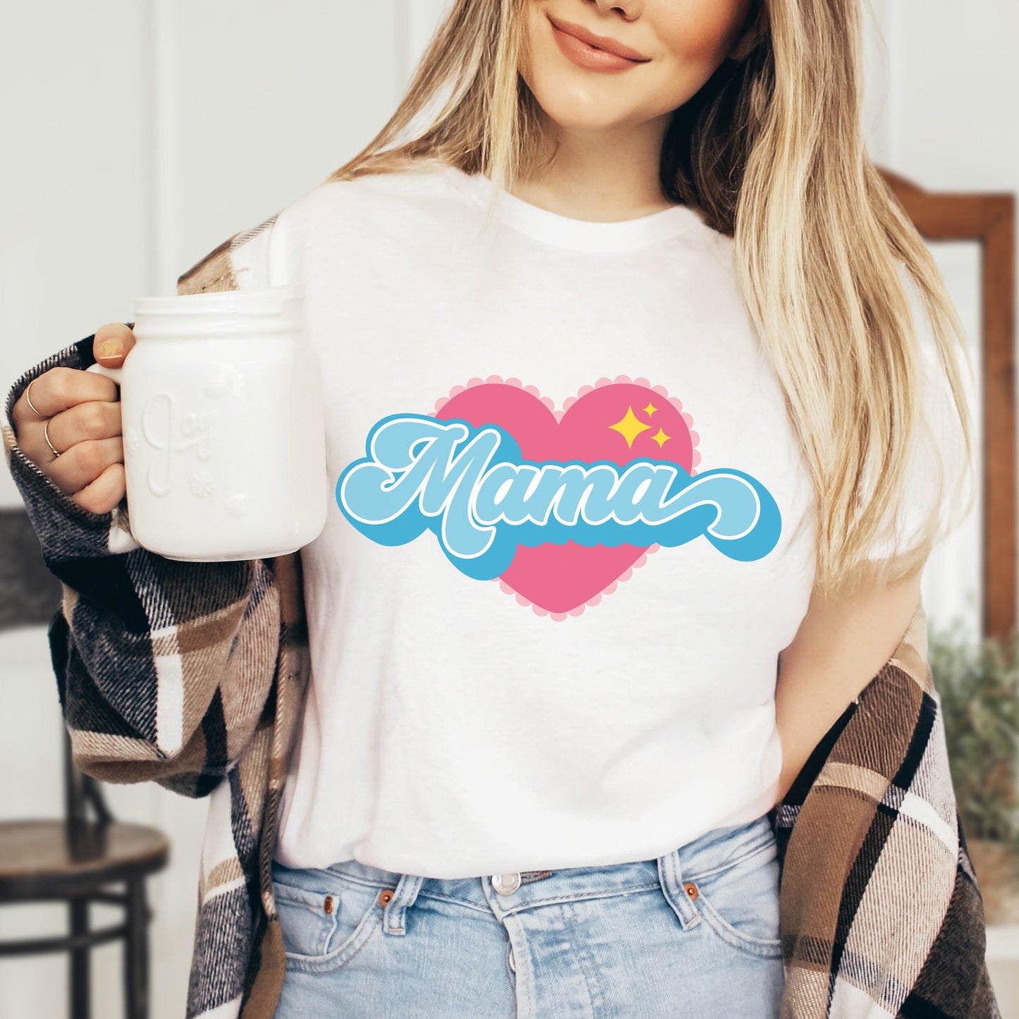 Kawaii Mama Heart Retro T Shirt