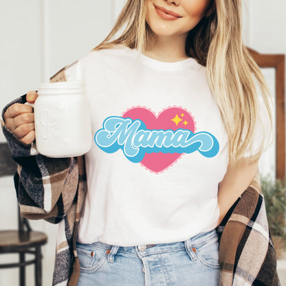 Kawaii Mama Heart Retro T Shirt