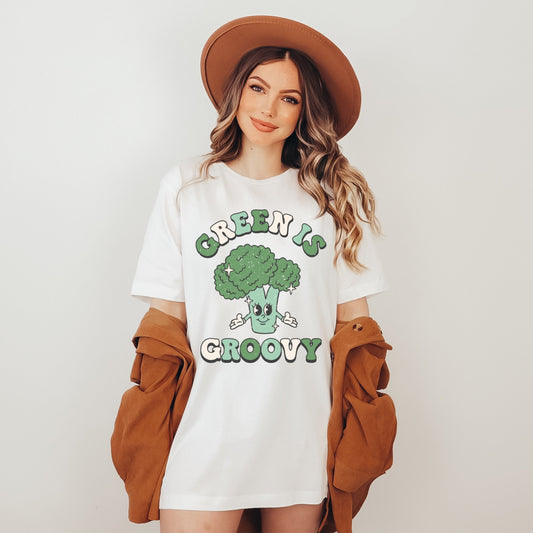 Green is Groovy Farmers Market Summer T Shirt