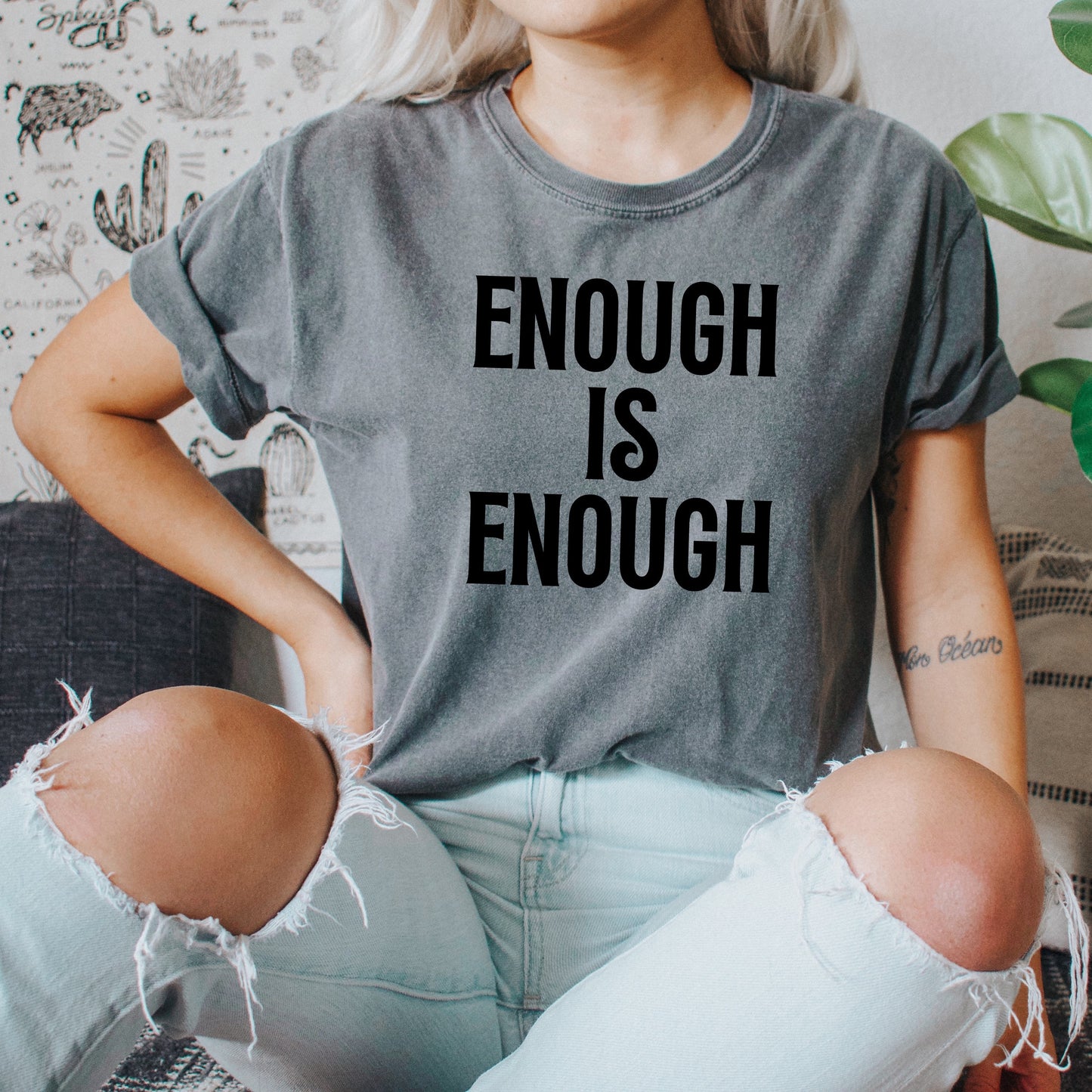 Enough is Enough End Violence Retro T Shirt