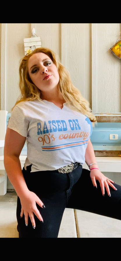 Raised on 90's Country Retro T Shirt