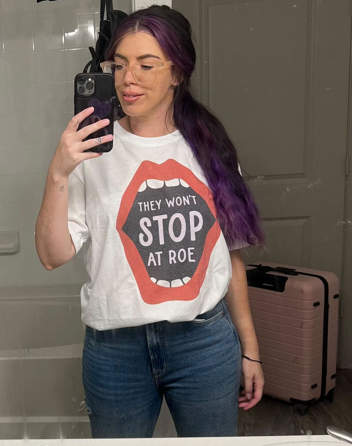 They Wont Stop at Roe Retro T Shirt