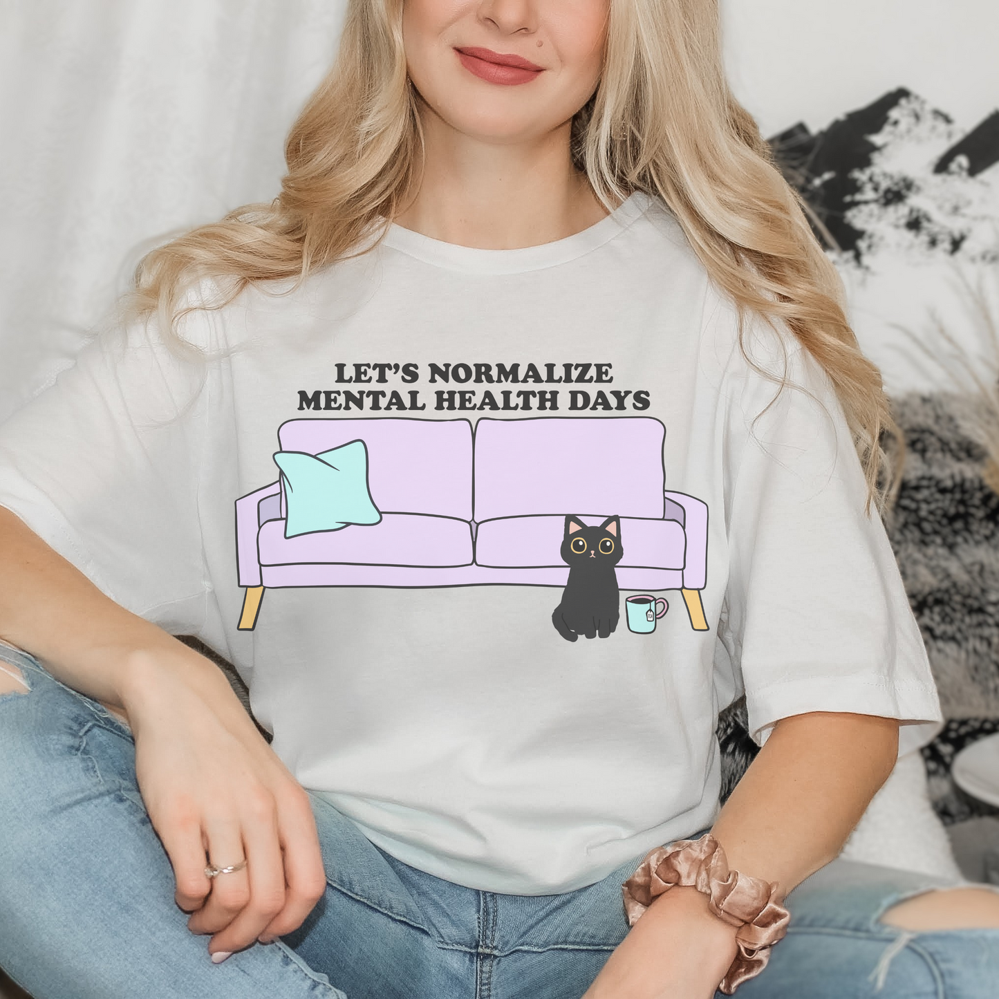 Let's Normalize Mental Health Days Retro T Shirt