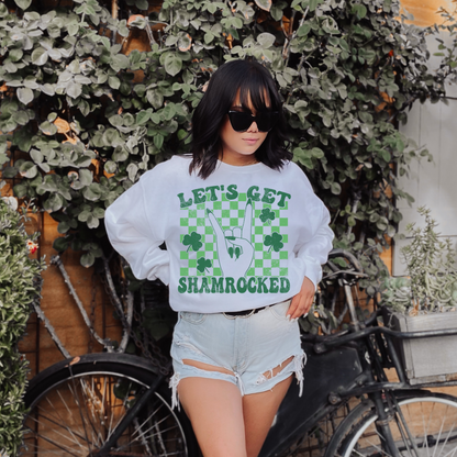 Lets Get Shamrocked Retro Sweatshirt or T Shirt