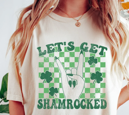 Lets Get Shamrocked Retro Sweatshirt or T Shirt