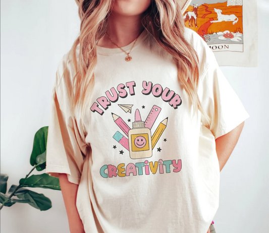 Trust Your Creativity Retro Teacher T Shirt